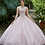 Thumbnail: Metallic Embroidered and Glitter Net Quinceañera Dress