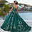Thumbnail: Patterned Sparkle Tulle Quinceañera Dress 89351