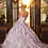 Thumbnail: Floral Lace and Glitter Quinceñera Dress 89332